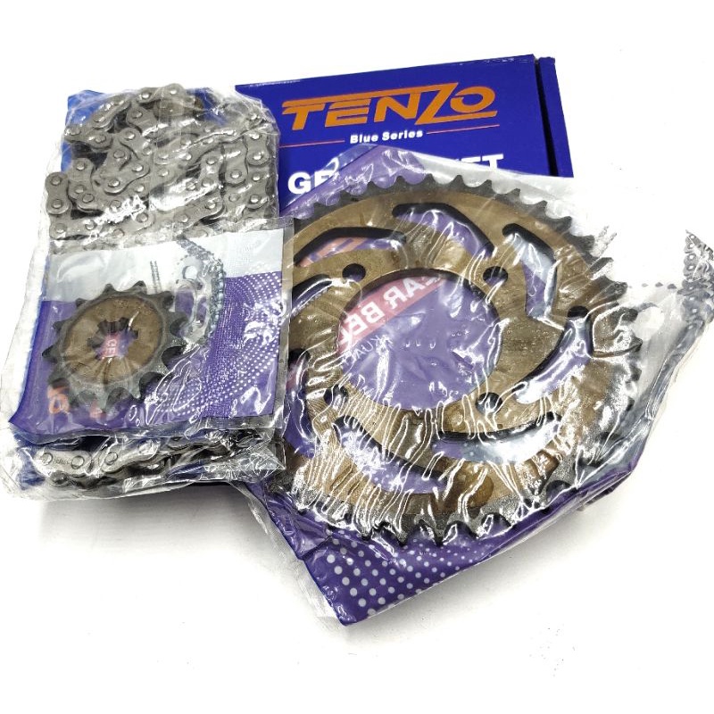 gear set lengkap rantai tenzo gold Jupiter MX new Vega ZR Jupiter z 428H Yamaha gold series standar gir depan belakang