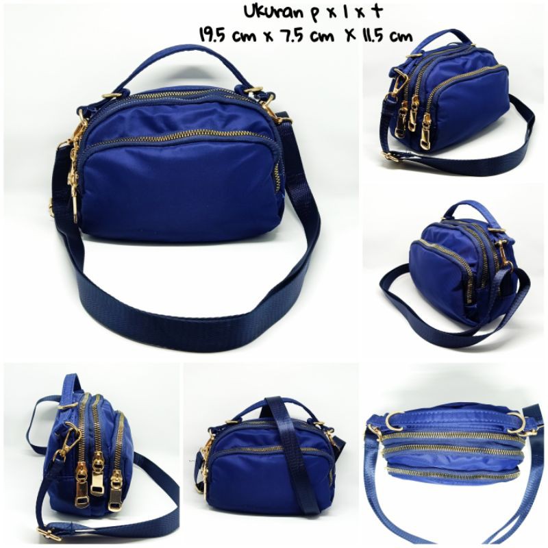 Tas Selempang + Jinjing Fashion Summer Wanita 3 Resleting / Ruang #2197