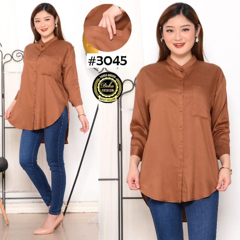 Kemeja wanita / Kemeja wanita botega katun twill 30s - 3045-Coklat
