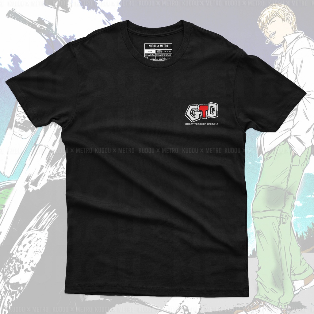 Tshirt GTO Kiss Black Eikichi Onizuka Karakter Anime Manga Great Teacher Premium Unisex