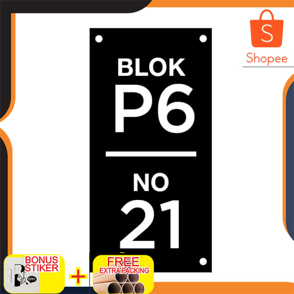 

Nomor Rumah Acrylic Timbul 30x15cm | Nomor Rumah Acrylic Elegan