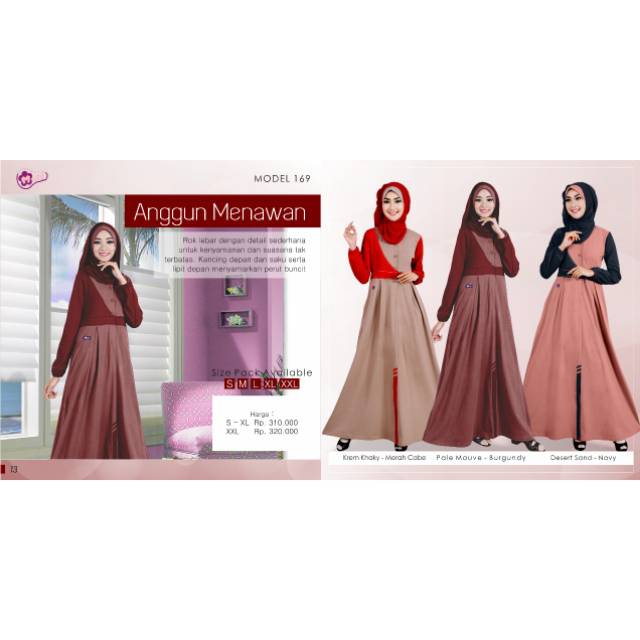 PROMO DISKON 35% GAMIS MUTIF MODEL 169 warna kopis susu merah cabe