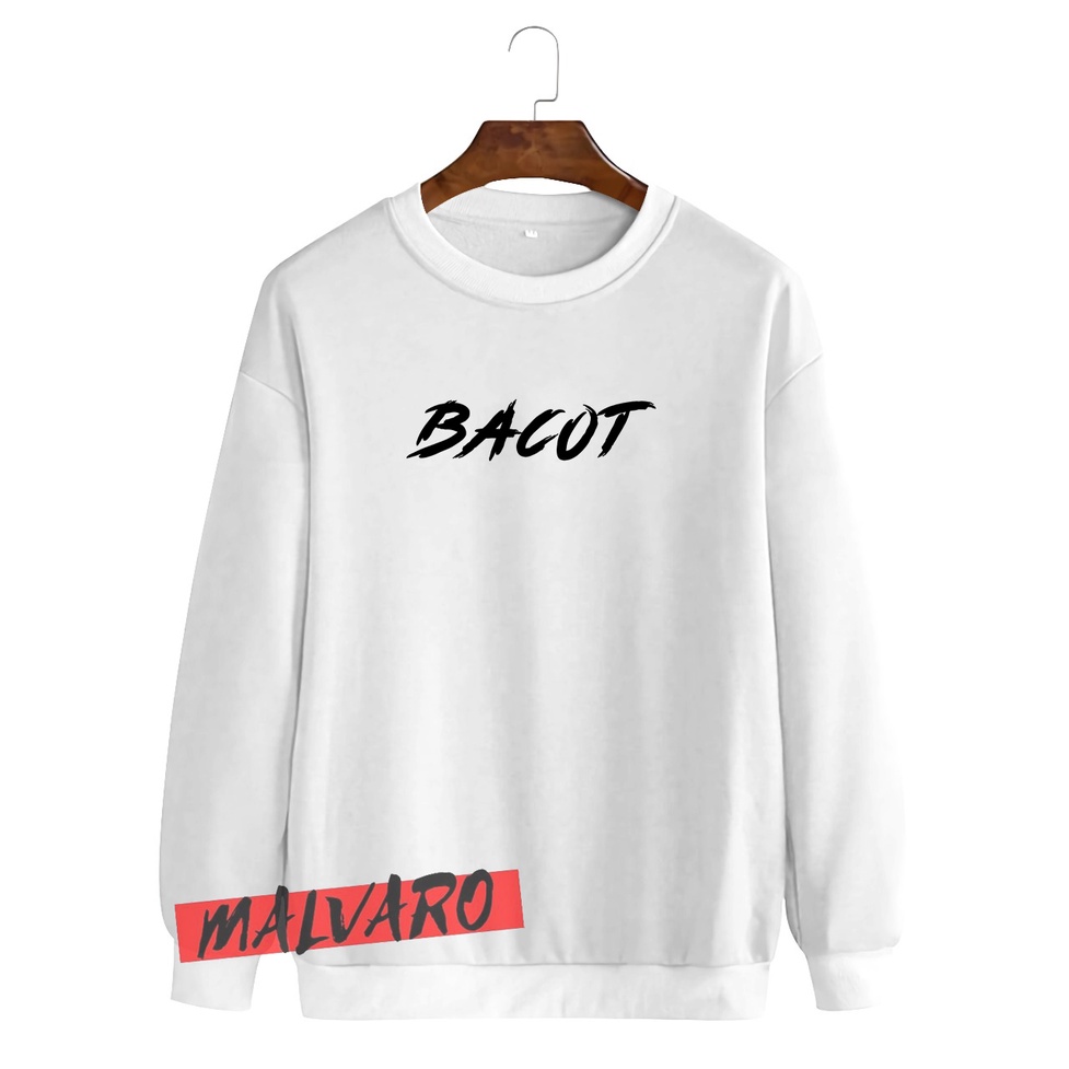 MALVARO-Sweater Crewneck / Crewneck Pria Wanita / Sweater Motif Bacot