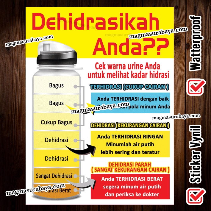 

Stiker Urine - stiker dehidrasikah anda - stiker warna urine