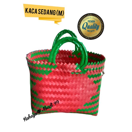 Tas Anyaman Plastik TANGGUNG Tas glosy kaca Tas anyam plastik kaca TANGGUNG STOCK READY