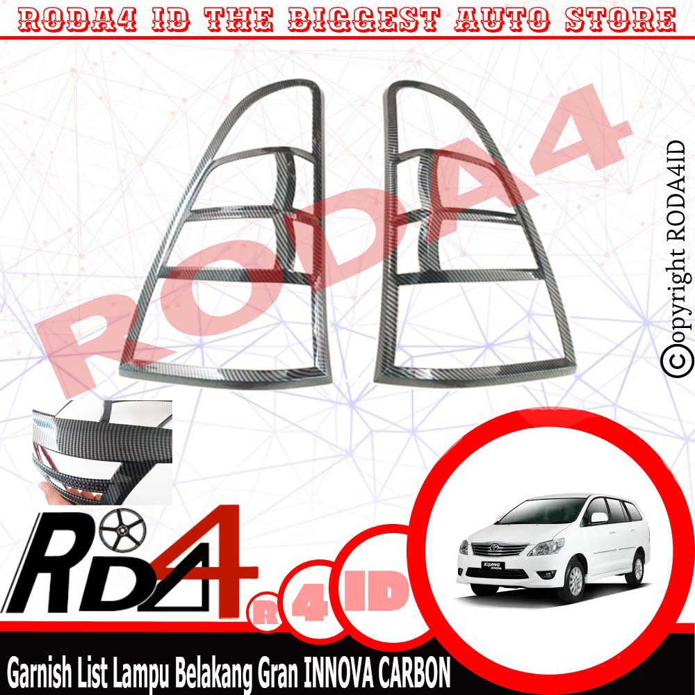 Garnish  List Lampu Belakang Grand Innova Full Carbon