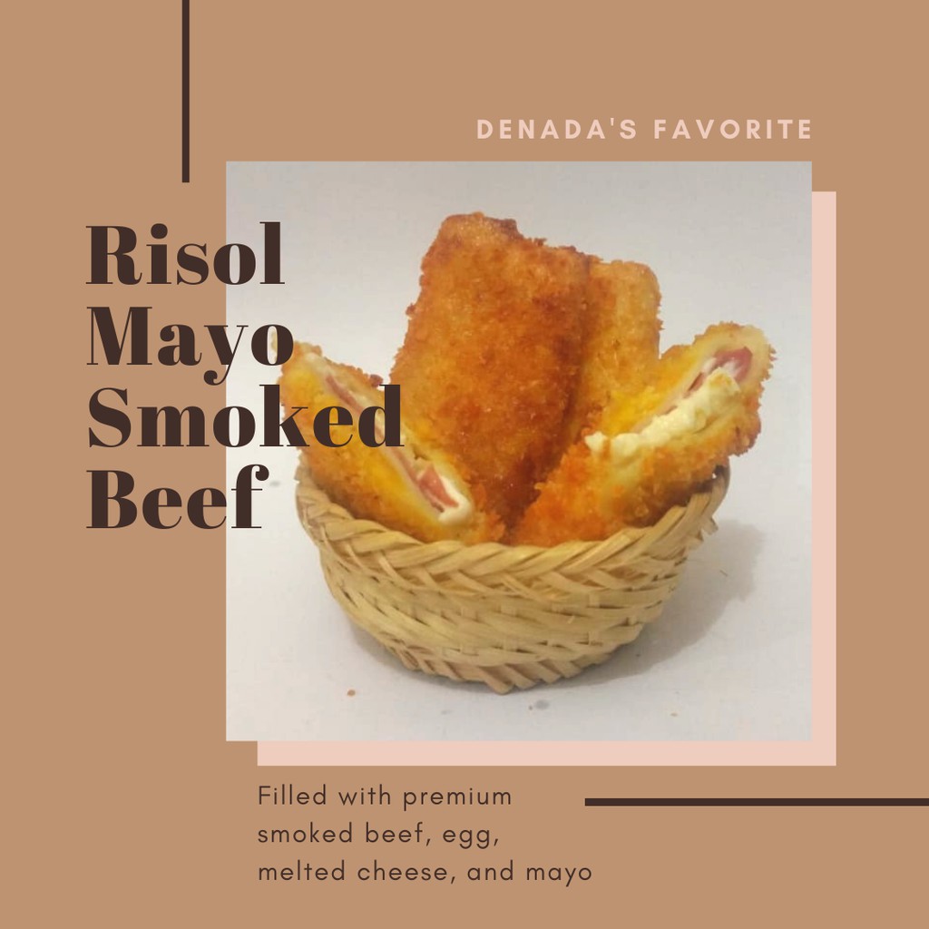 

Risoles Mayonaise Risol Mayo Isi Smoked Beef, Telur, Keju Frozen