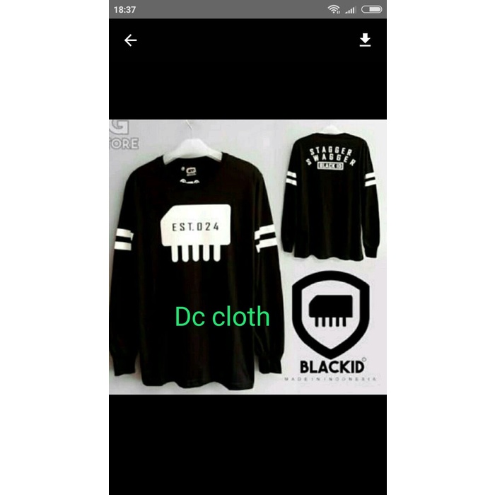 Kaos / baju / tshirt / lengan panjang / black id