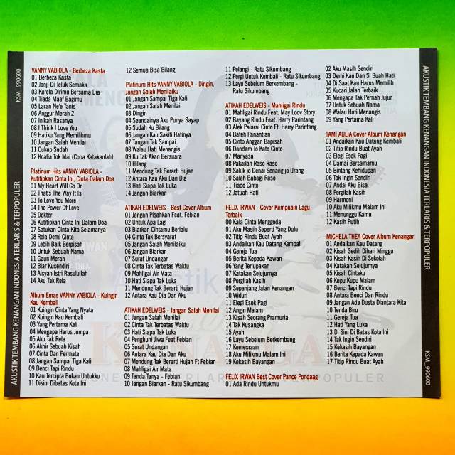 Kaset Lagu Akustik Mp3 Kumpulan Lagu Tembang Kenagan Pop Indonesia Nostalgia Tembang Lawas Shopee Indonesia