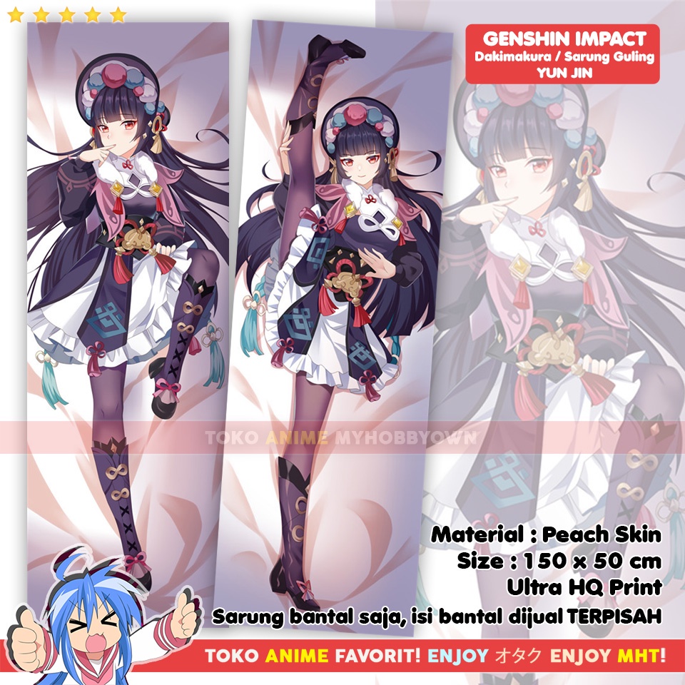 Sarung Bantal Anime Dakimakura Genshin Impact : Yun Jin Waifu