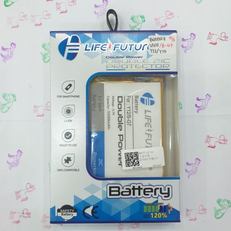 Jual BATERAI Vivo Y12 / Y15 / B-G7 / 5500mAh / Life Future (DOUBLE ...