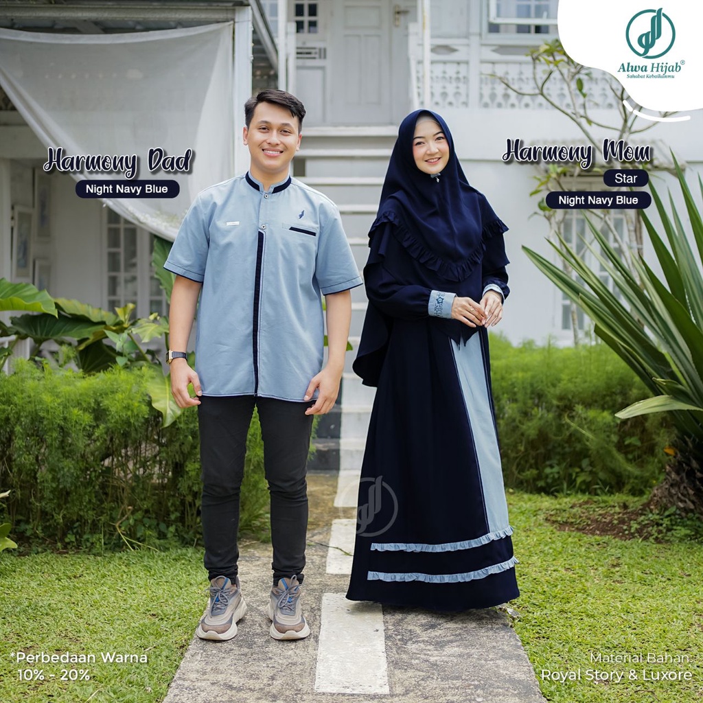 Gamis HARMONY Vol 1 By Alwa Hijab | Gamis Mom Harmony Family  Series | Gamis Polos Jumbo Terkini