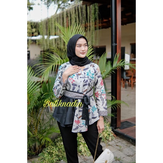 BAJU BATIK WANITA MODERN MONALISA GENES M L XL XXL L4 L5 ASLI