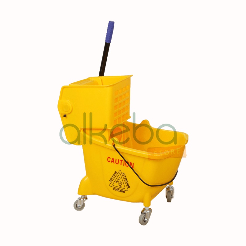 Single Bucket mop 32 L wringer trolley murah