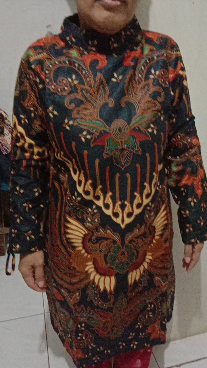 Batik Couple Keluarga Ayah Ibu Anak Motif Kupu Sogan