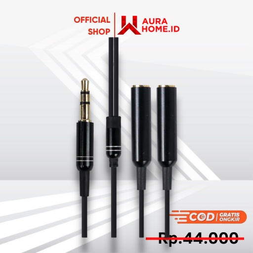 Kabel AUX Audio 3.5mm Male ke 2 x 3.5mm Female HiFi / Kabel Aux Audio Laptop Pc Hp Ipad Tab Gitar Hp