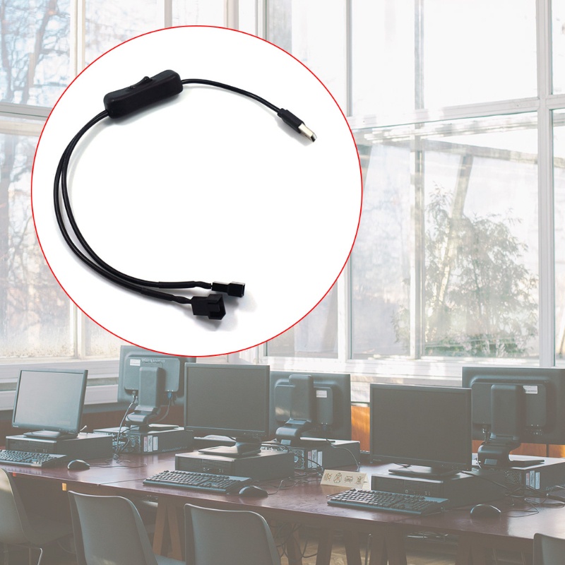 Kabel Adaptor Power Kipas btsg 1ke2 USB Ke3 /4Pin Konektor PWM 5V Untuk w/On/Off Swi