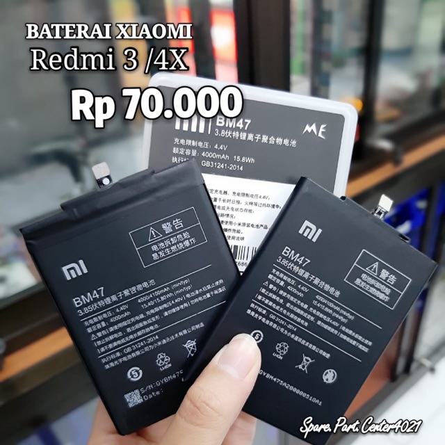 Baterai xiaomi redmi 3/4X