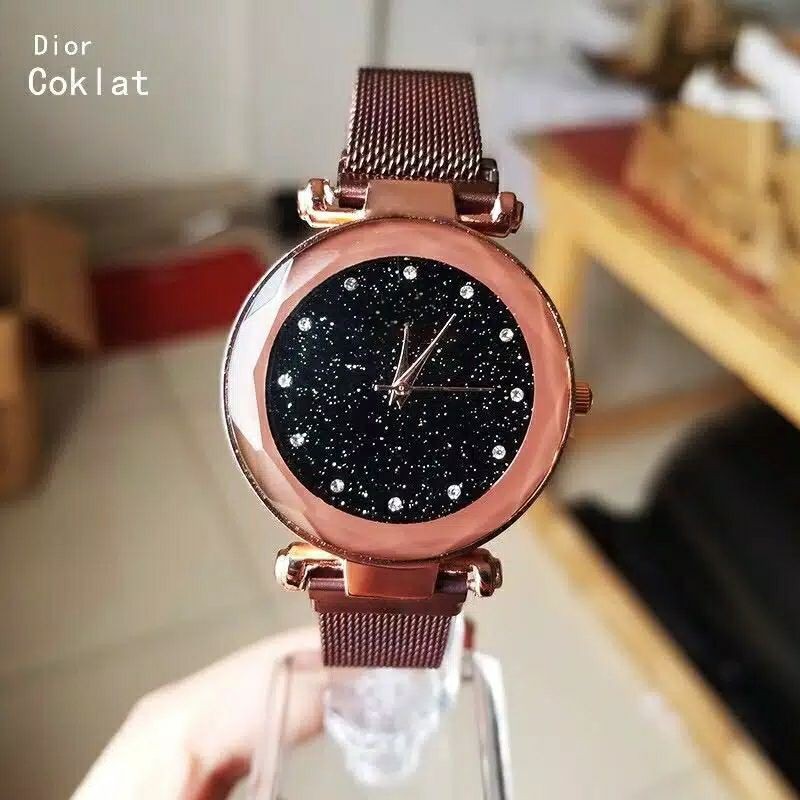 Jam wanita Rantai magnet-Cokelat