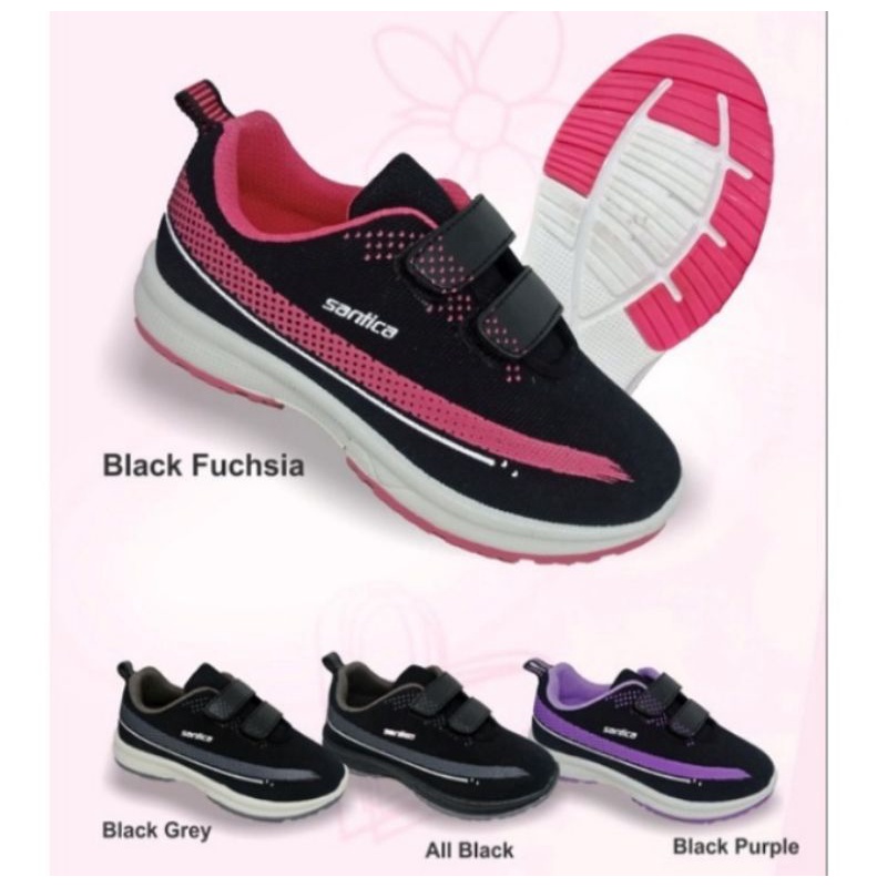Sepatu Sekolah Anak Laki - Perempuan Santica velcro -hku