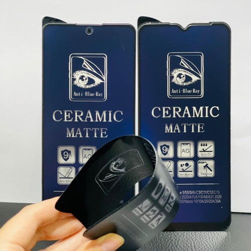 CMAB Ceramic Matte Anti Blue Oppo Reno 2F 5F 6 4G 5G Xiaomi Poco F3 Anti Gores Glare Full Layar No Sidik Jari