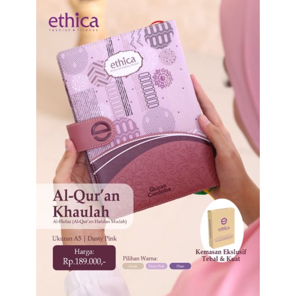 [READY] ETHICA AL-QUR'AN KHAULAH KHAKI DUSTY PINK PLUM AL-QURAN AL QURAN