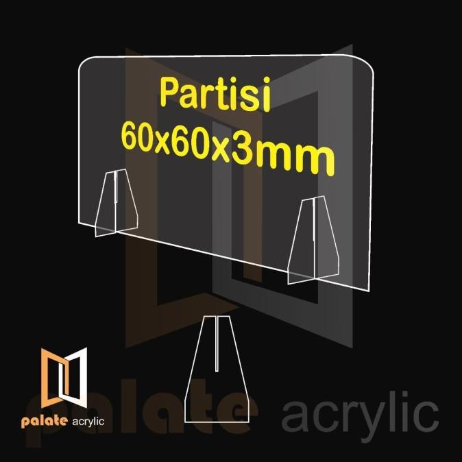 

PARTISI / SEKAT / PEMBATAS MEJA AKRILIK DIVIDER KASIR / ACRYLIC 3MM