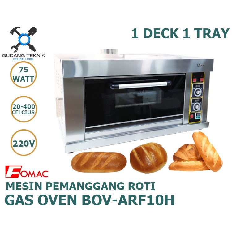 Pemanggang Roti FOMAC BOV-AR10H / Gas Oven 1 Tray 1 Deck BOV AR10H - Panggang Roti Oven FOMAC