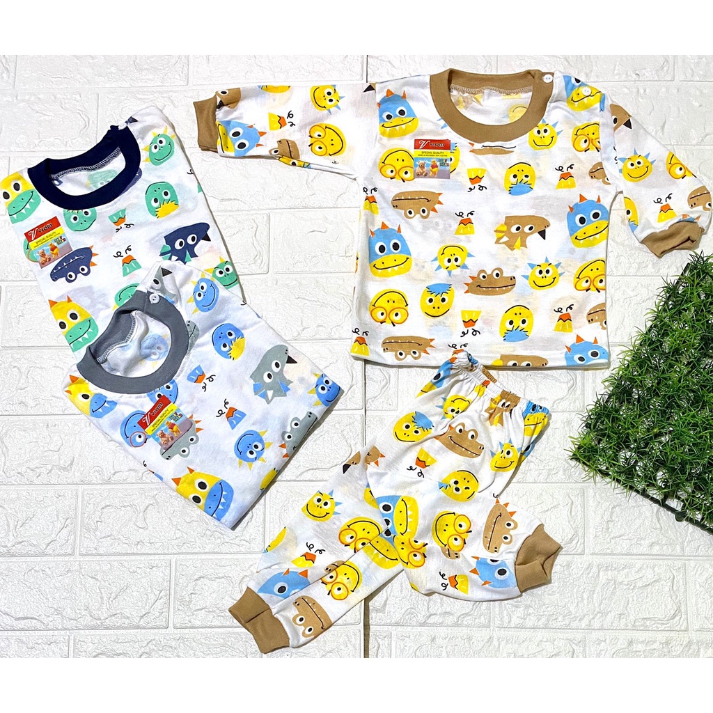 baju anak lucu murah motif crocodile setelan 3-18bulan (PP 064)