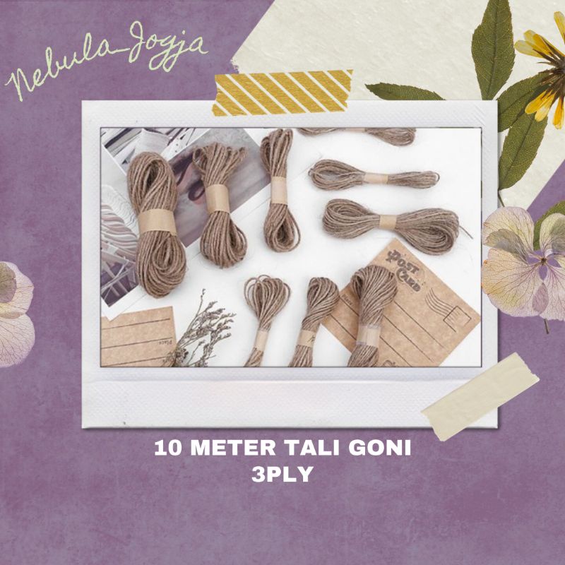 

10 Meter Tali Goni 3 Ply / Rami Bahan Kerajinan tangan DIY dan Tali Box/Kado