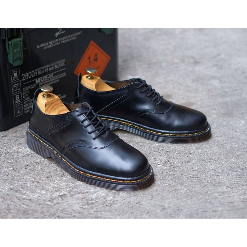 SEPATU KULIT AZCOST FOOTWEAR EDWARD BLACK-BURGUNDY ORIGINAL