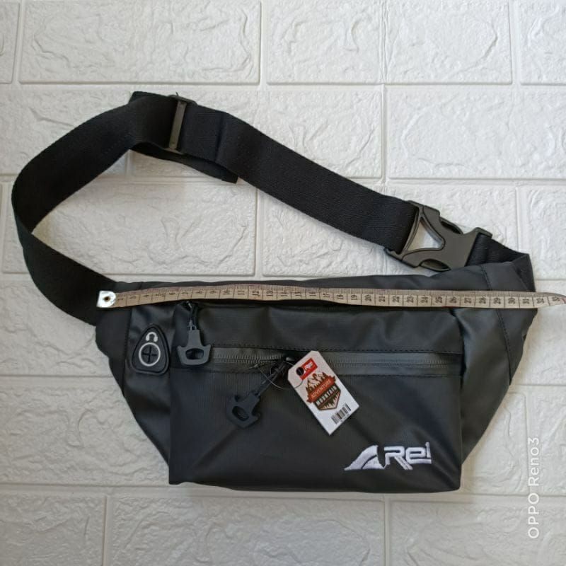 TAS ANTI AIR TAS SELEMPANG ANTI AIR WAISTBAG ANTI AIR LOGO BORDIR