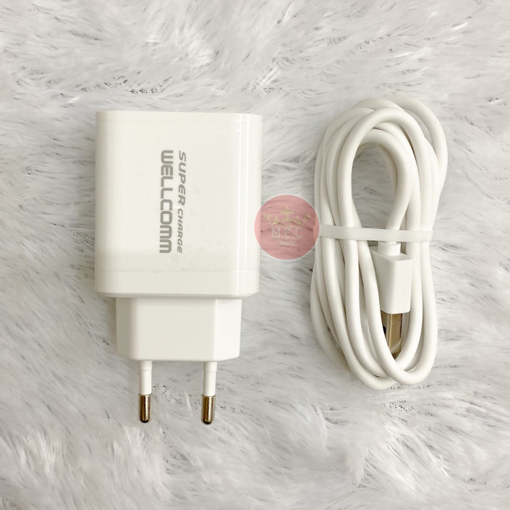 Travel Charger Usb Type C Fast Charging VOOC 18w Wellcomm Original