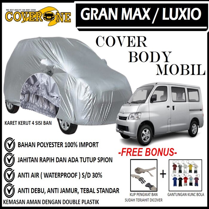 Selimut Sarung Body Cover Mobil Gran Max Grandmax / Mantel Penutup Mobil Gran Max Grandmax / Cover Mobil Outdoor Indoor / Selimut Mobil / Sarung Mobil / Cover Mobil Waterproof Anti Air Free Pengikat Ban