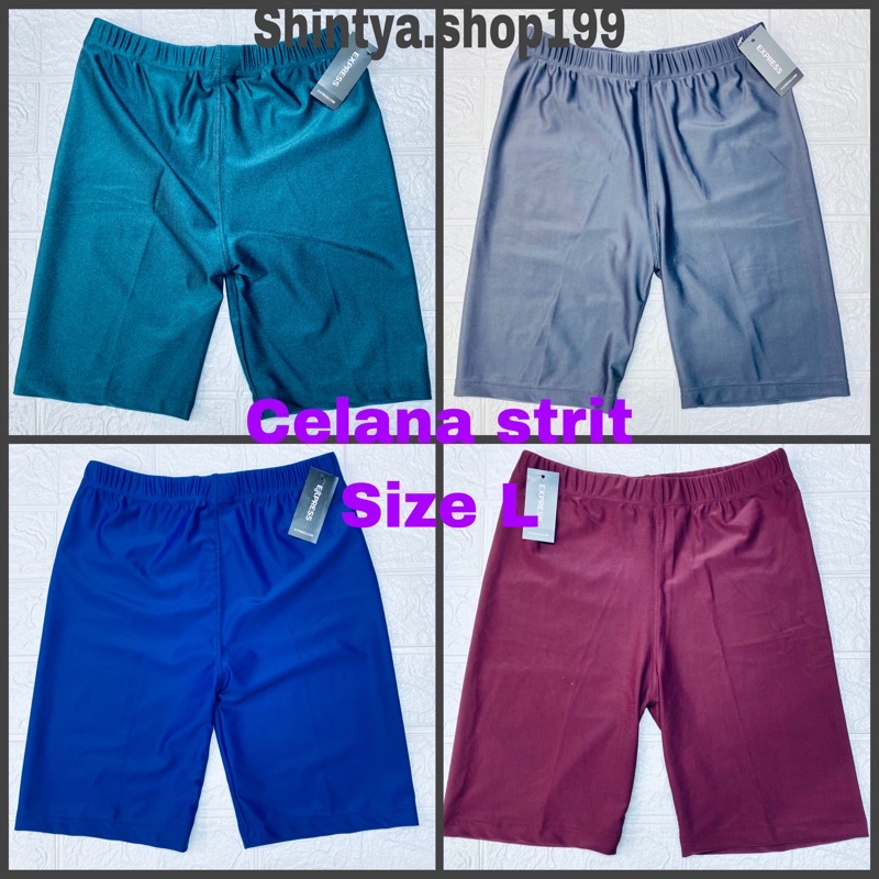 Celana Strit pendek / celana Short Wanita Dewasa Size L Bahan Licin