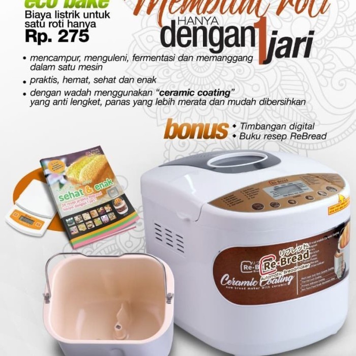 Alat Pembuat Roti RE BREAD RB250C - Mesin Pembuat Roti ReBread kramik