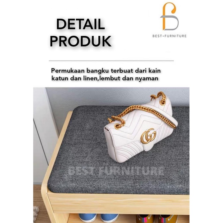 Best Rak Sepatu Rak Serbaguna dan Bangku Multifungsi