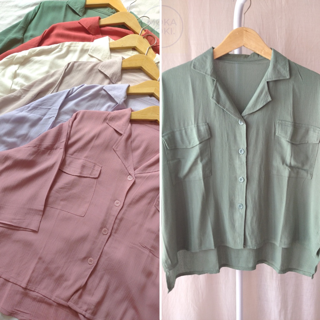 Blouse Oversize Rayon Crinkle