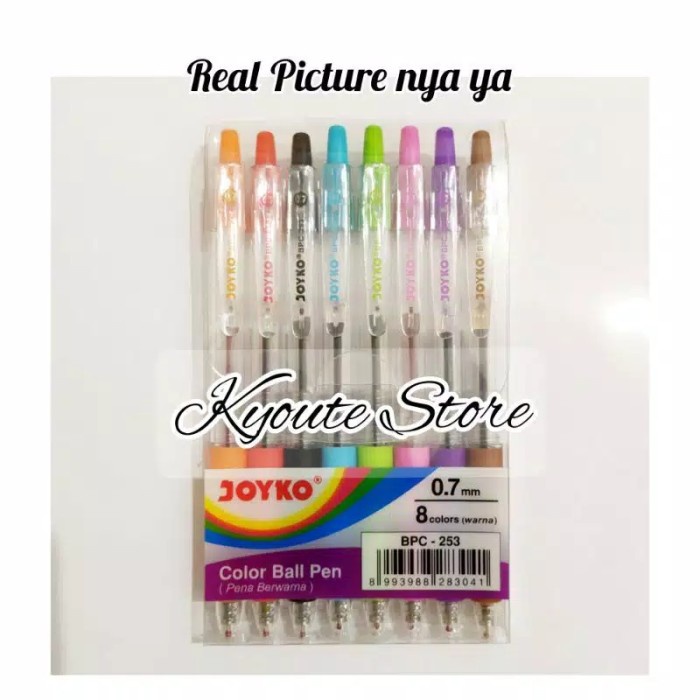 

Sale Joyko Color Ball Pen Set 8 0.7 Mm / Pulpen Warna Warni Gilaa!!!