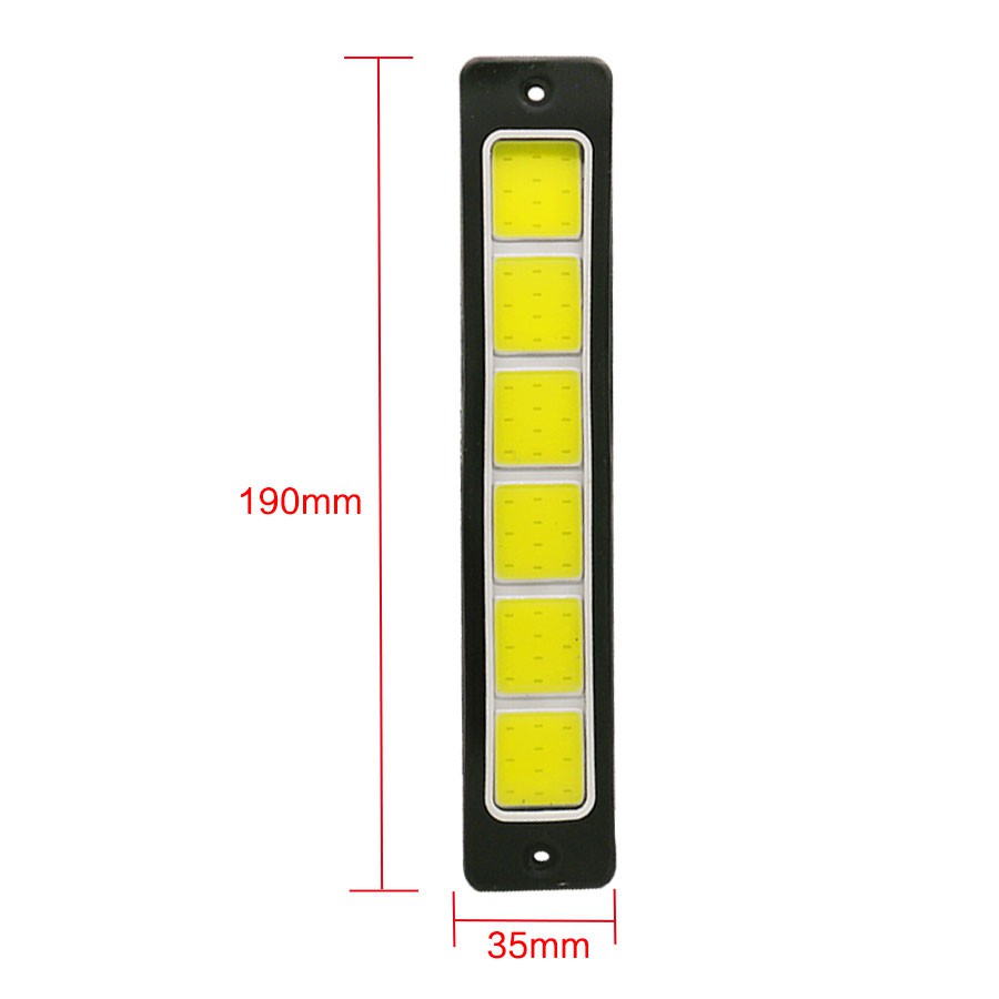 Lampu Fog Light DRL Mobil LED COB 190 x 35mm 6W - MA357 - Black