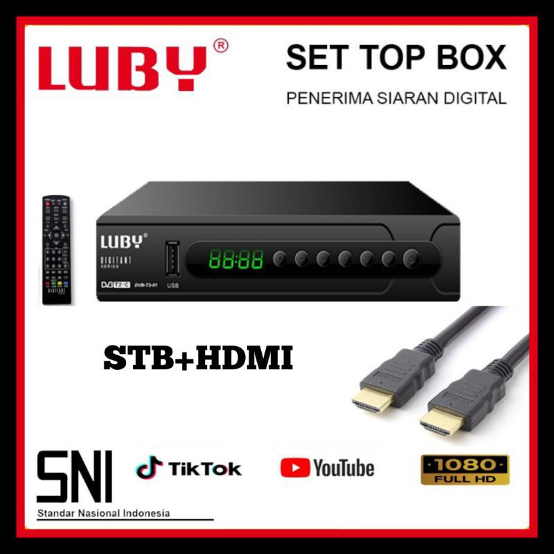 Set Top Box LUBY DVB T2 01 STB Receiver Digital Setopbox