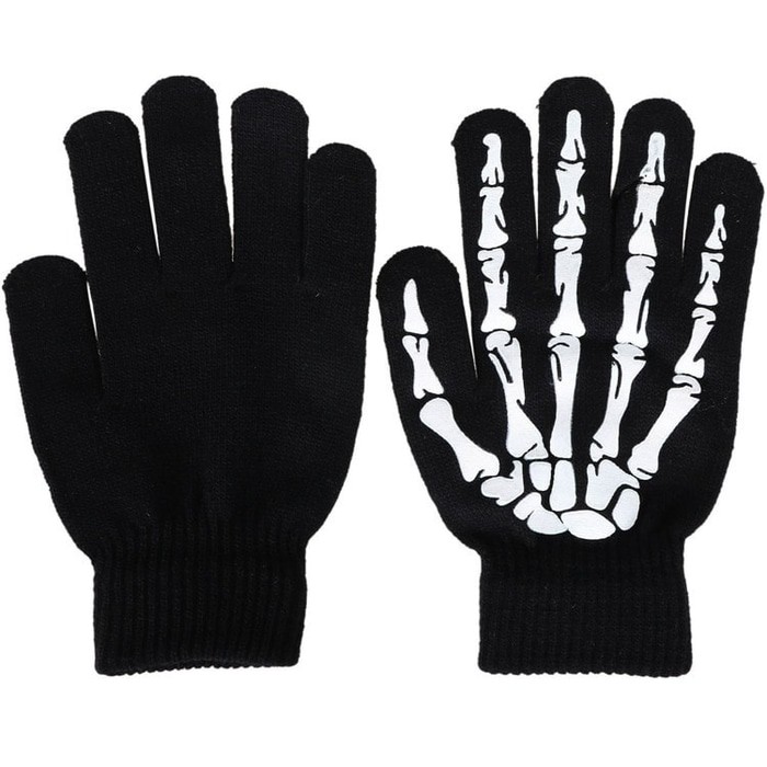 Mall Sarung Tangan Touch Glove Skull Skeleton Design for Smartphone