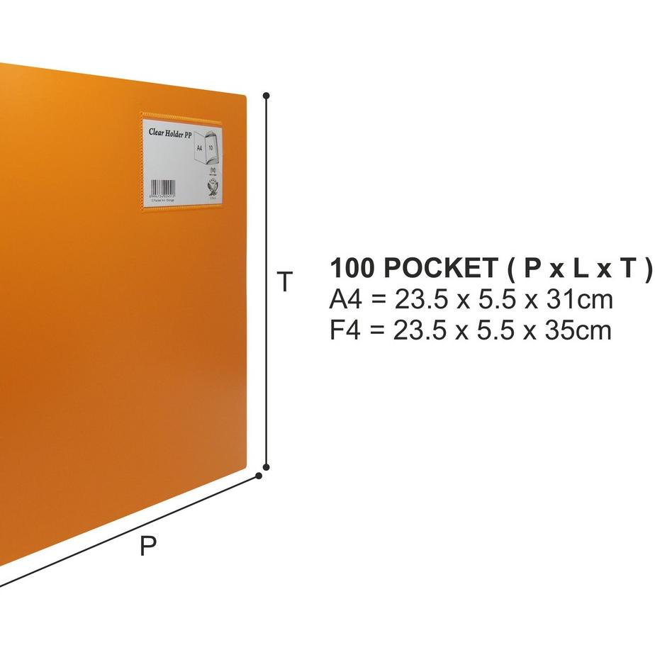 

KBUD✽ Dokumen Keeper / Clear Holder / Document Keeper / Display Book EAGLE A4 / F4 100 Pocket Paling Disukai