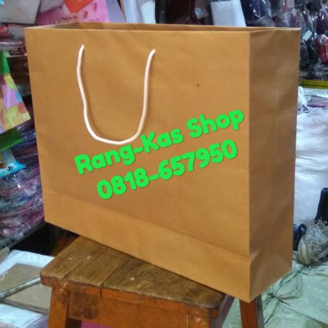 

Paperbag P©L©§ XL Landscape Coklat kraft samson