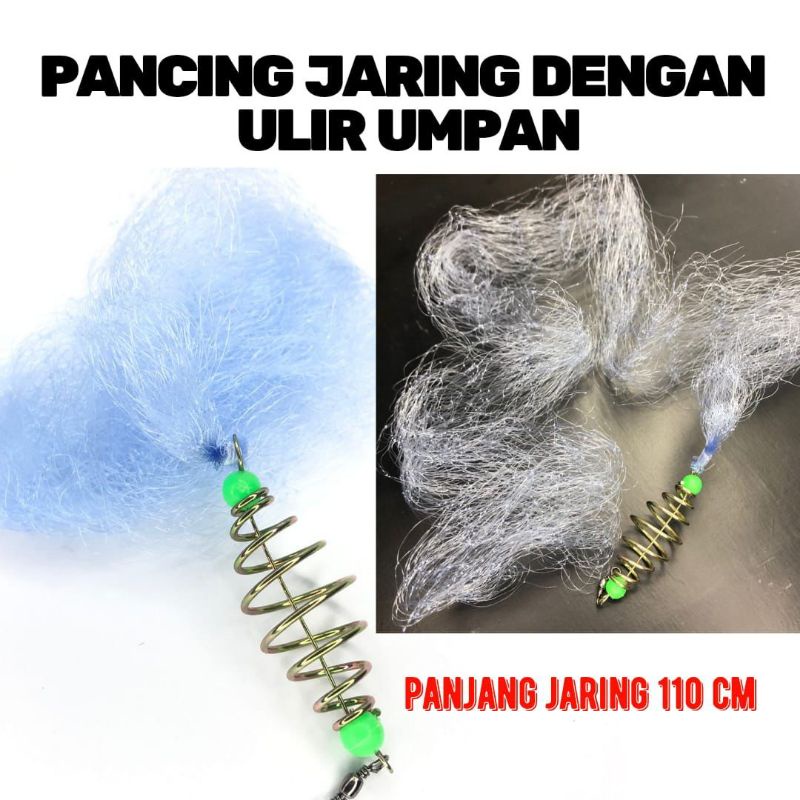 Pancing Jaring dengan Ulir Umpan Ikan