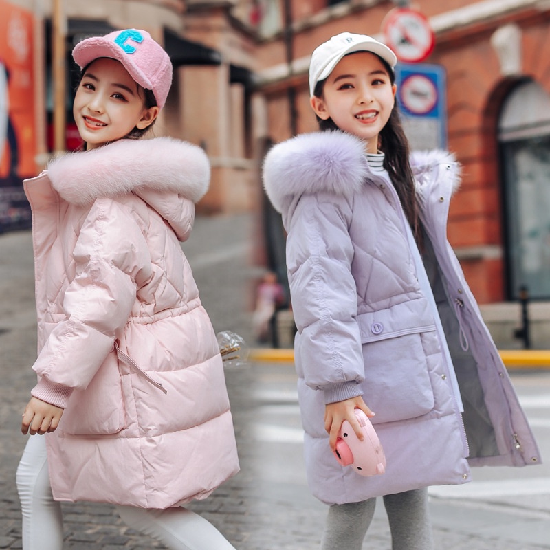 Anak Jaket Anak Perempuan Panjang 2021  Korea  Menengah  Besar Anak-anak Mos Tebal   mantel
