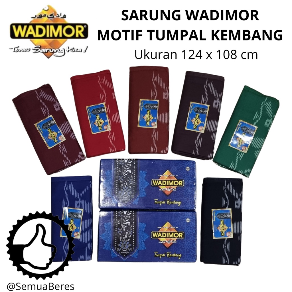 Sarung Wadimor Motif Tumpal Kembang - Kain Tenun Dewasa Pria Laki Cowo Sholat Solat