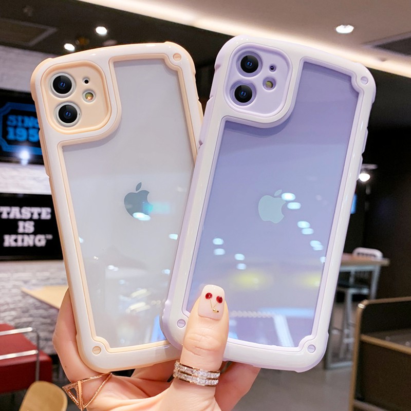 IPHONE BUMPER Case Bahan Silikon Warna Permen Untuk Iphone