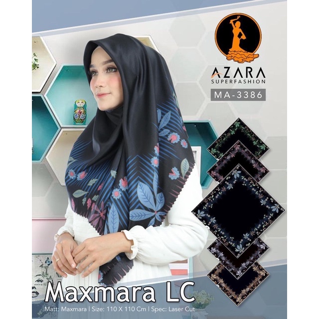 Hijab Segi Empat Motif Hitam Putih / JILBAB SEGIEMPAT SILK POLYCOTTON-Desain 4