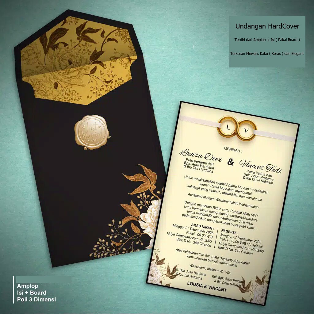 Undangan HardCover Mewah Elegant Simple Murah Berkualitas Blangko